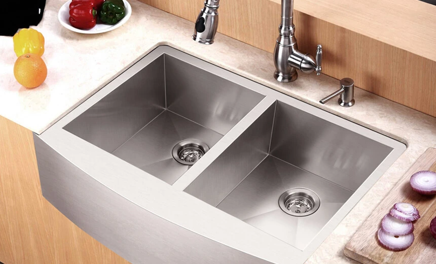 stainless farmhouse apron sink